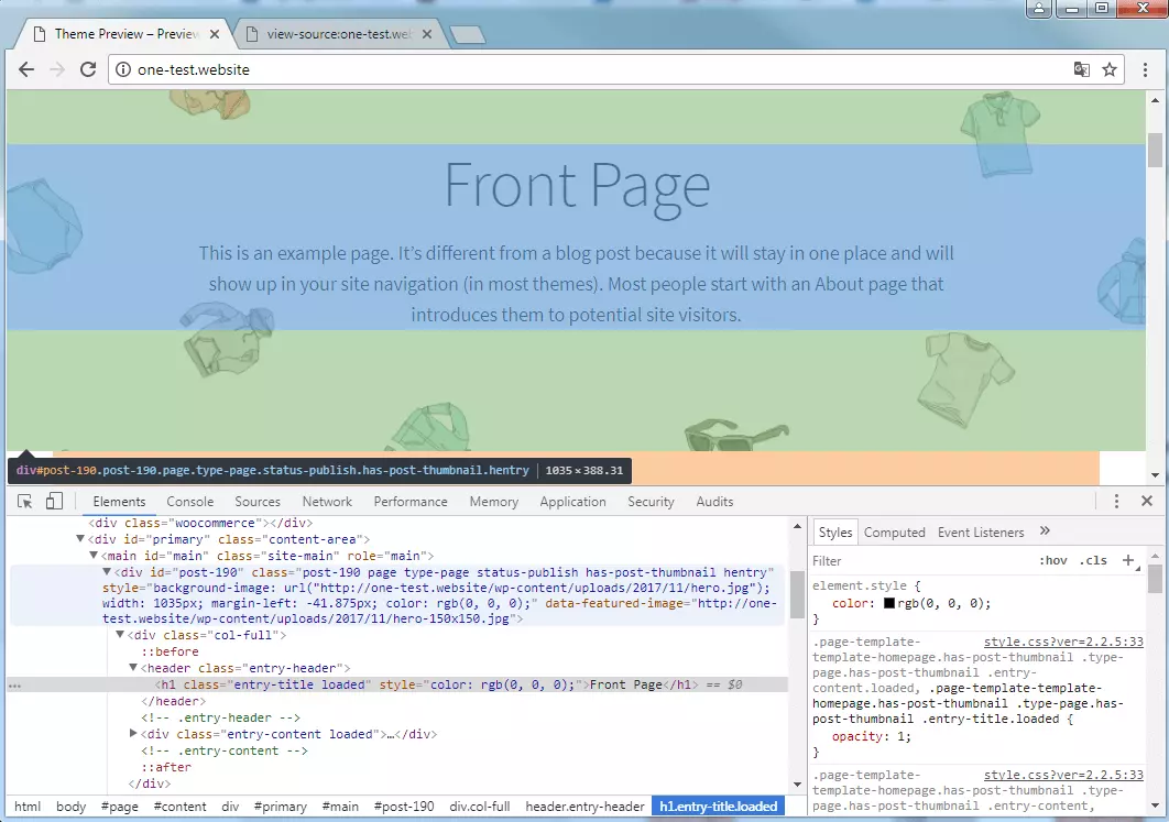 Image: L’outil d’analyse dans Google Chrome