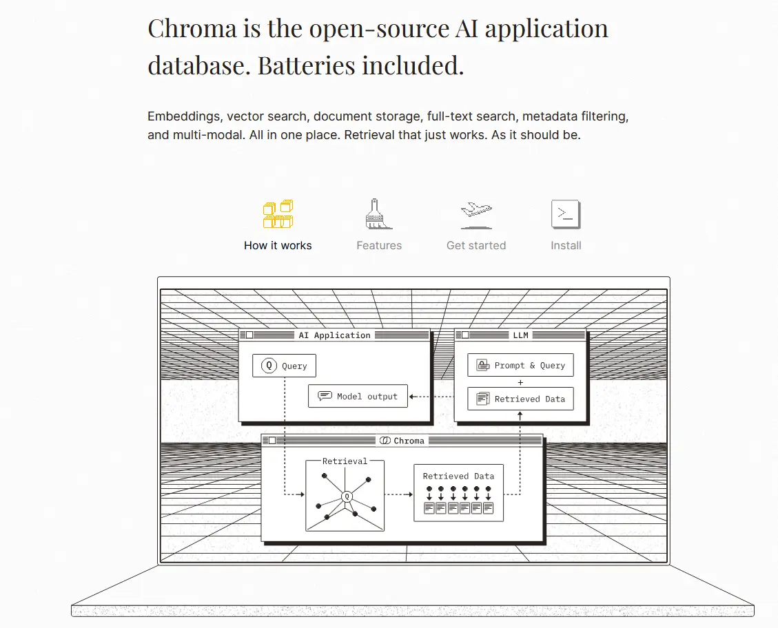 Image: Page d’accueil de Chroma DB