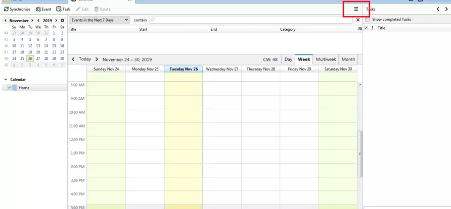 Image: Ouvrir l’agenda de Thunderbird dans un nouvel onglet