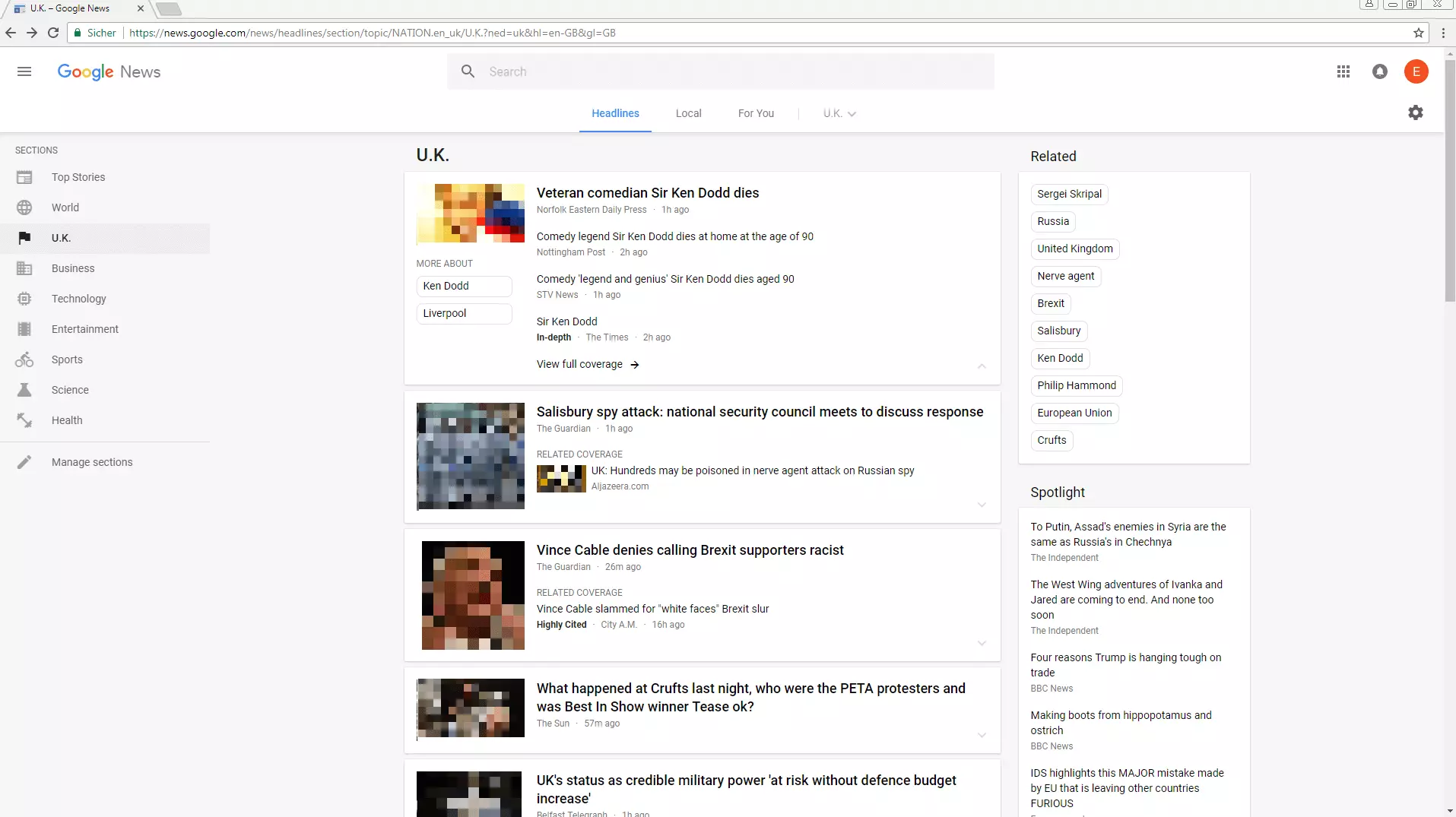 Image: Site Web de Google News