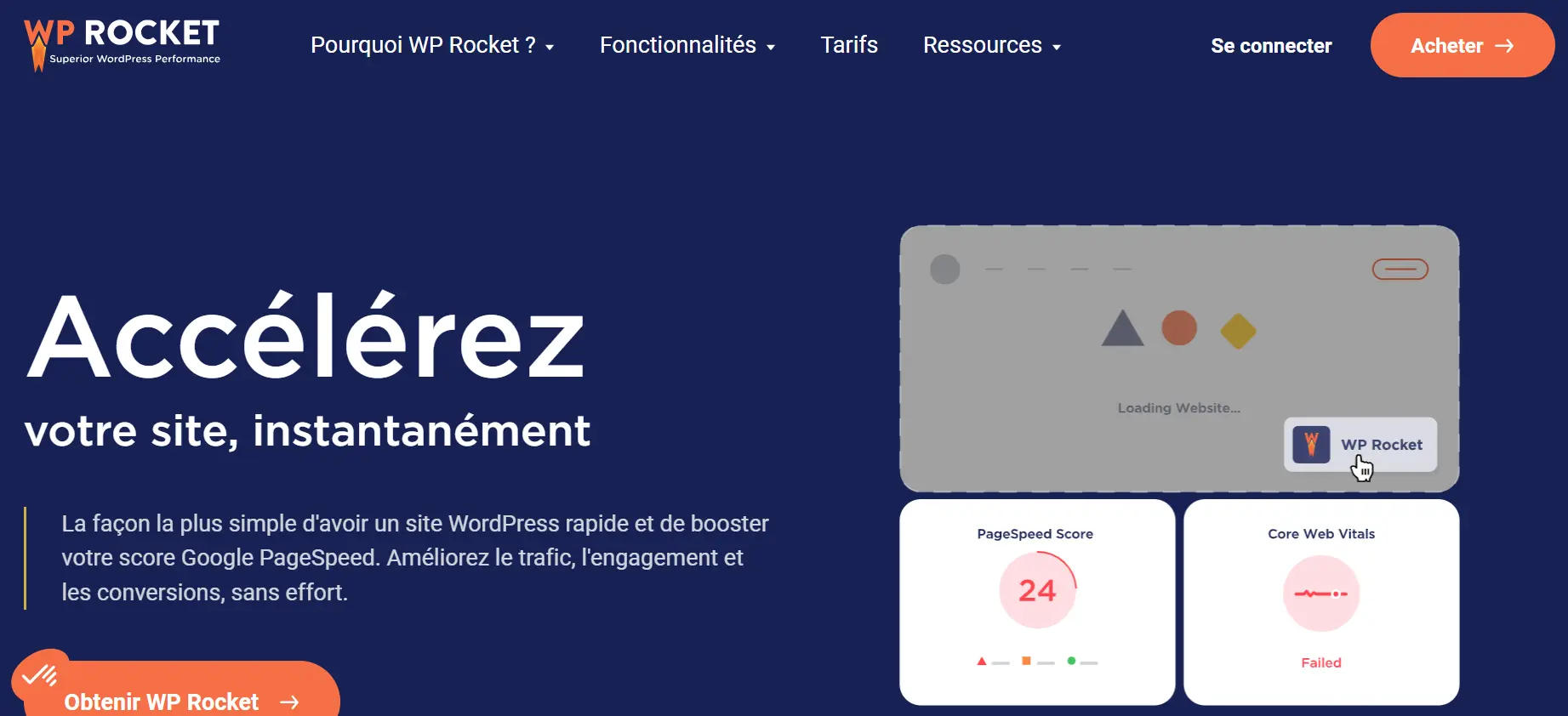 Image: WP Rocket est un plugin de cache premium pour WordPress