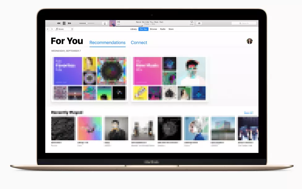 Vue d’une page iTunes