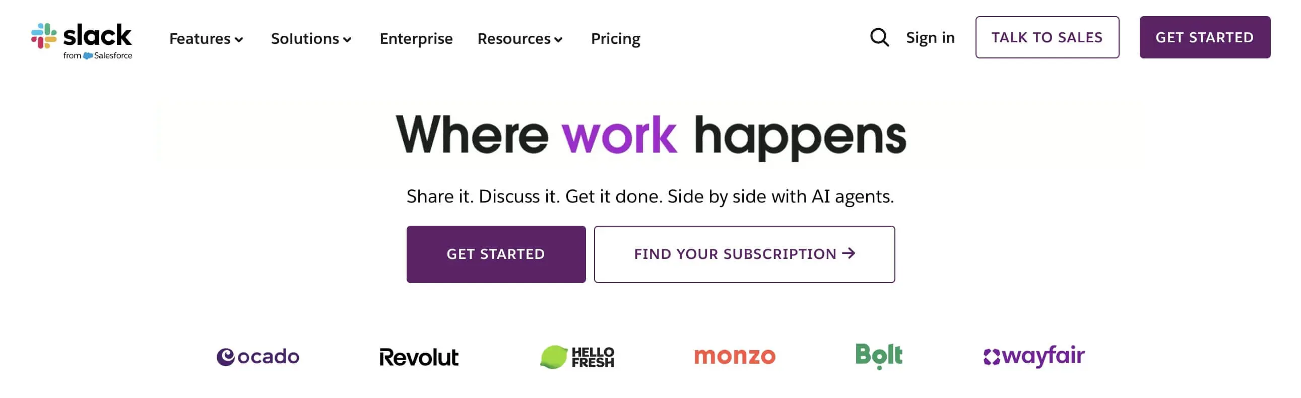 Capture d’écran du site de Slack Image: Capture d’écran du site de Slack