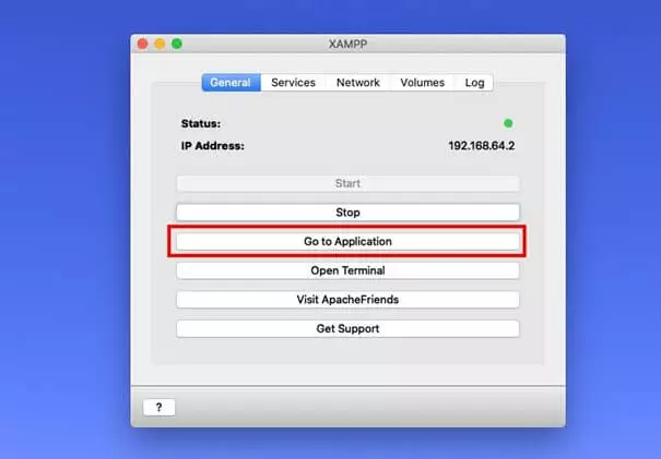Image: Menu « Général » de XAMPP