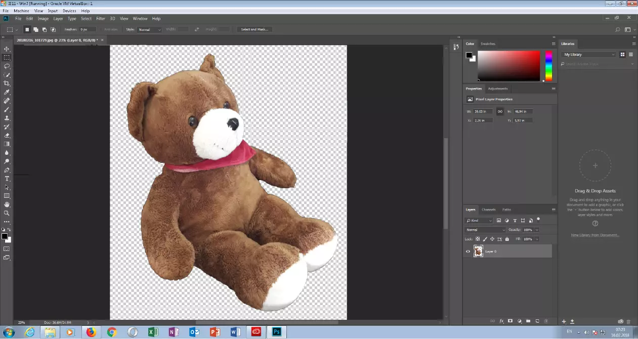Image: Photoshop : objet sur fond transparent