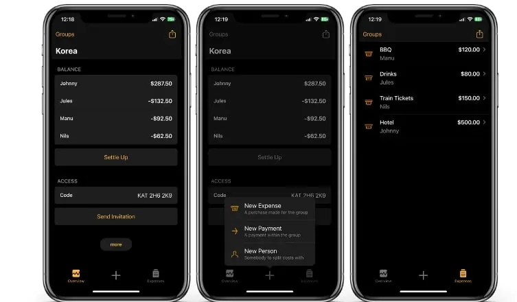 Image: Capture d&rsquo;&eacute;cran de l&rsquo;application Splid