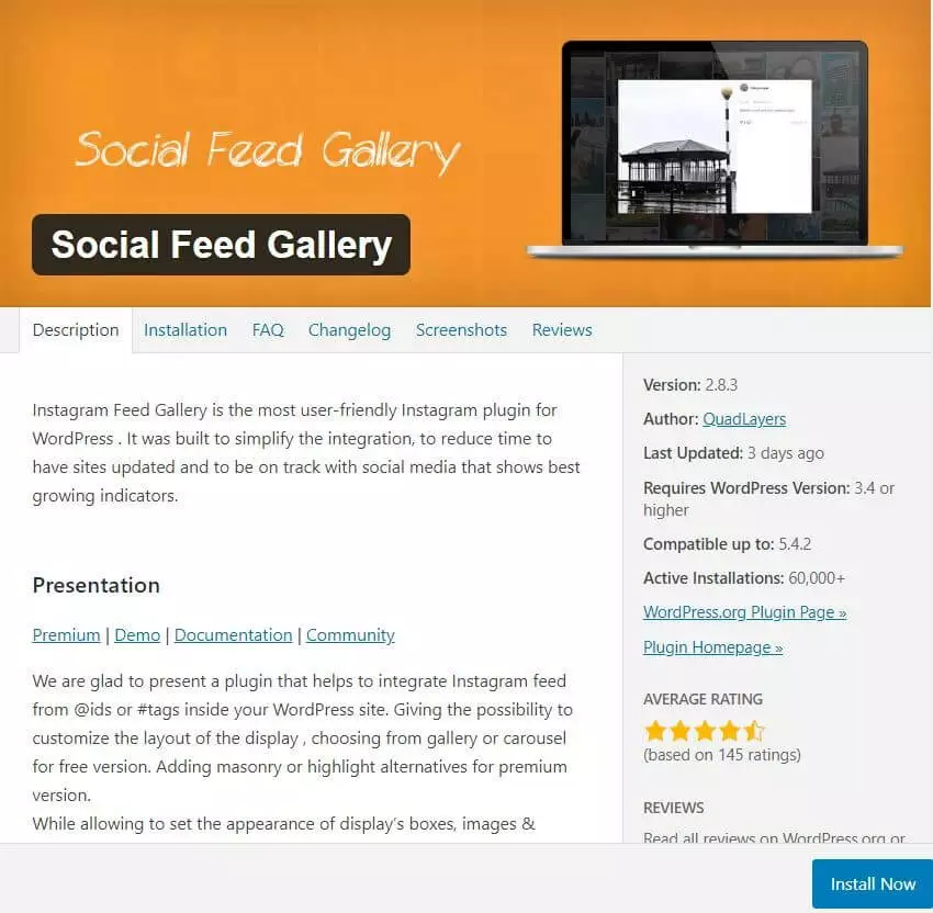 Image: Plugin WordPress Instagram : Social Feed Gallery