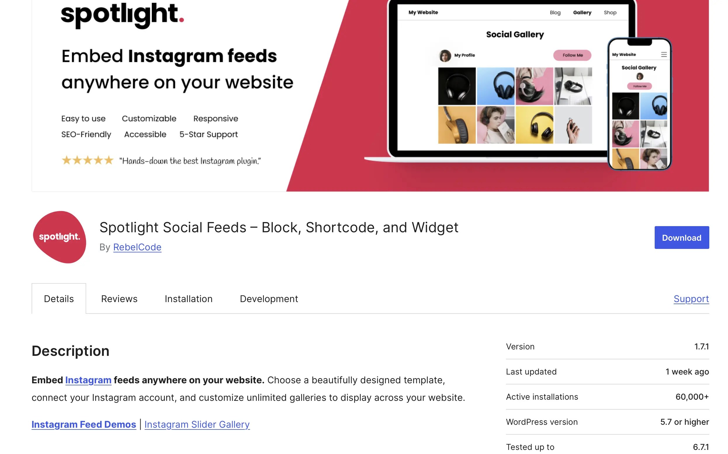 Image: Spotlight dans la boutique de plugins WordPress