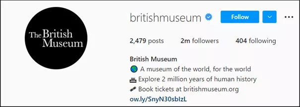 Image: Bio Instagram du British Museum