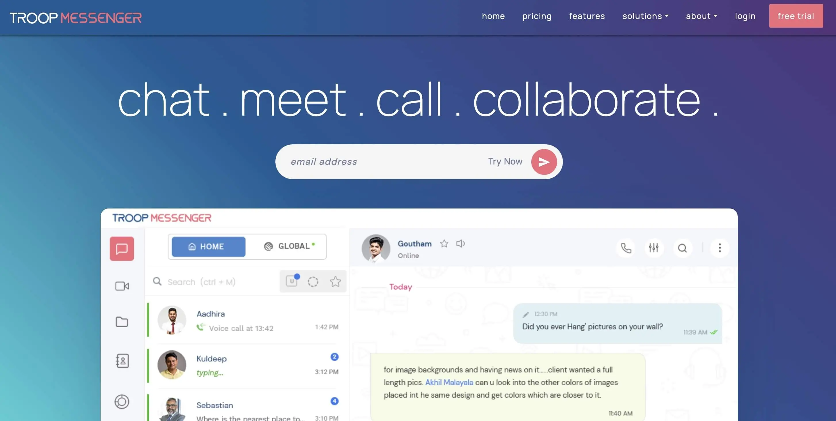 Capture d’écran du site Troop Image: Capture d’écran du site Troop