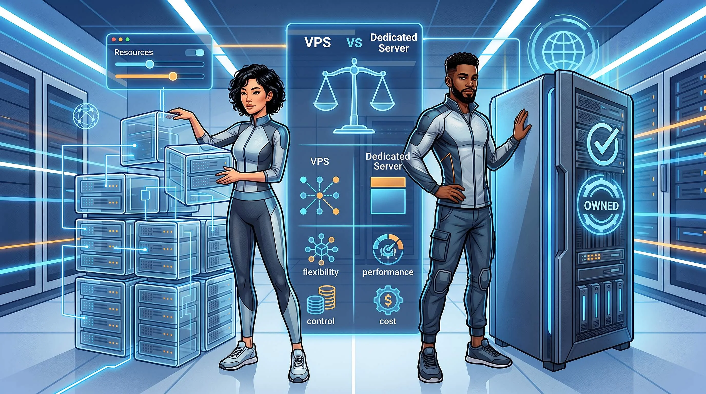 Image: VPS vs. serveur dédié : quel hébergement choisir ?