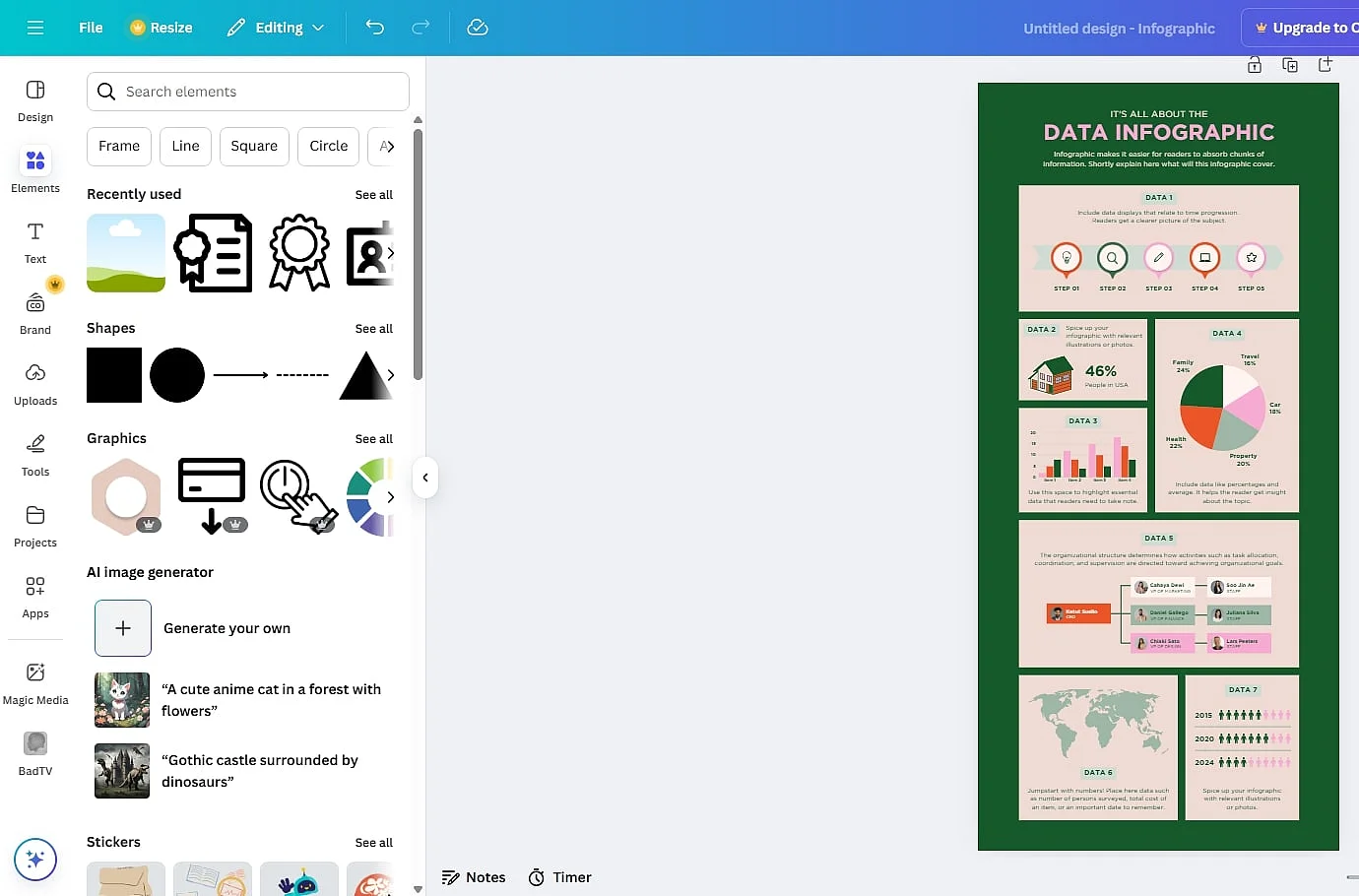 Interface utilisateur de Canva Image: Interface utilisateur de Canva