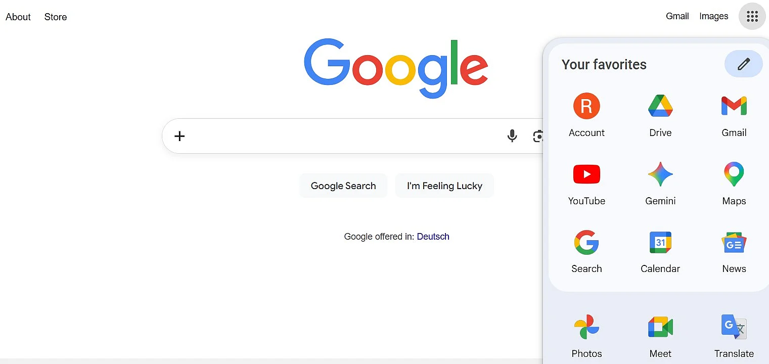 Image: Capture d’écran du site Web de Google