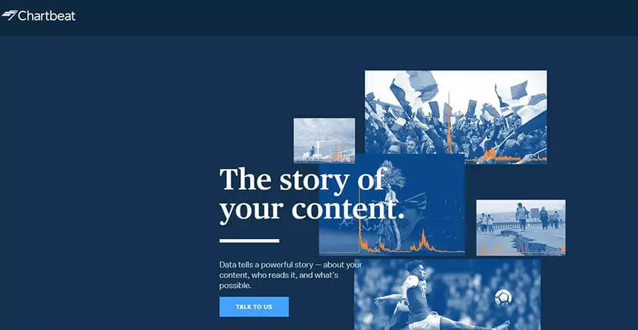 Image: Page d’accueil de chartbeat.com