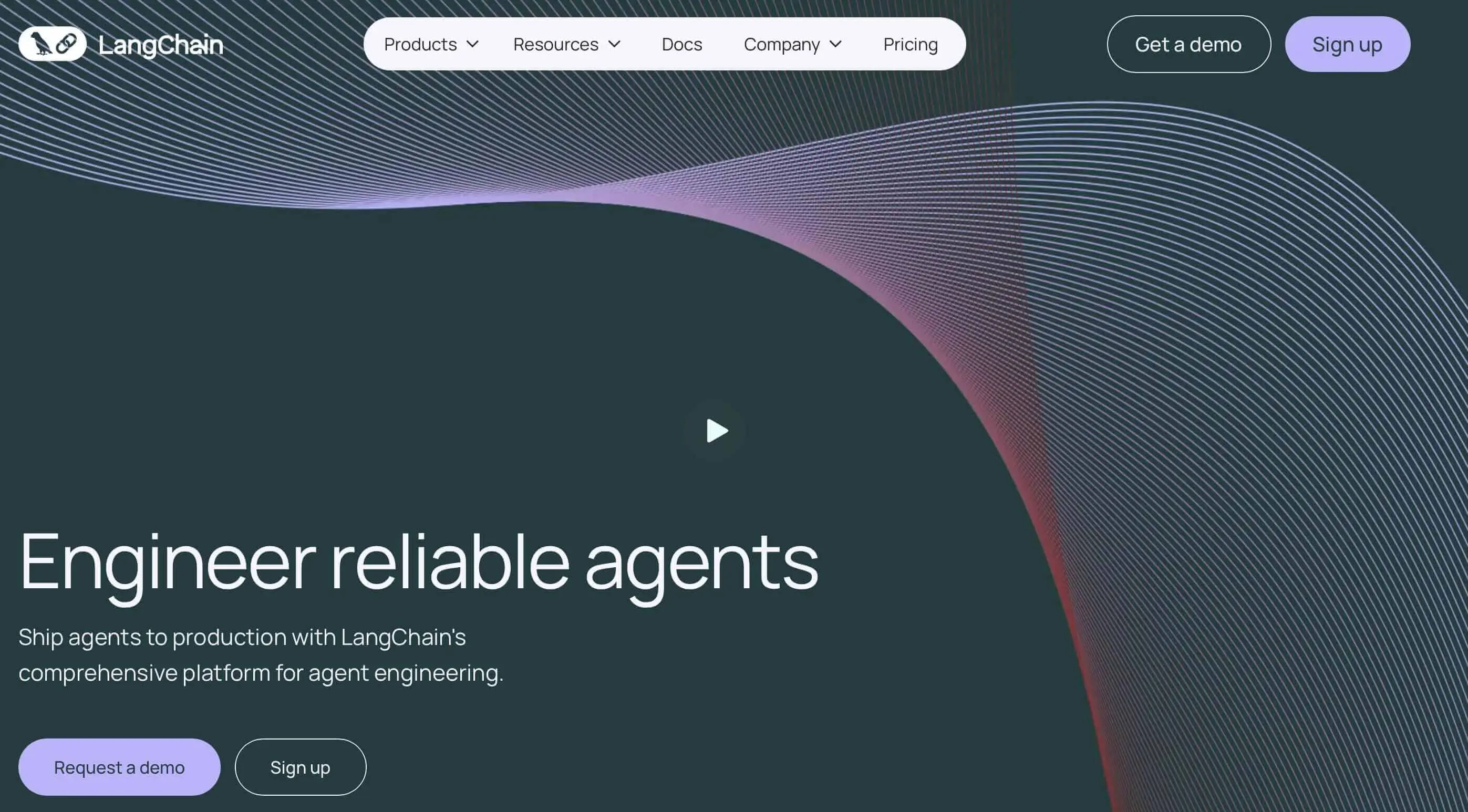 Image: Capture d’écran du site Web de LangChain