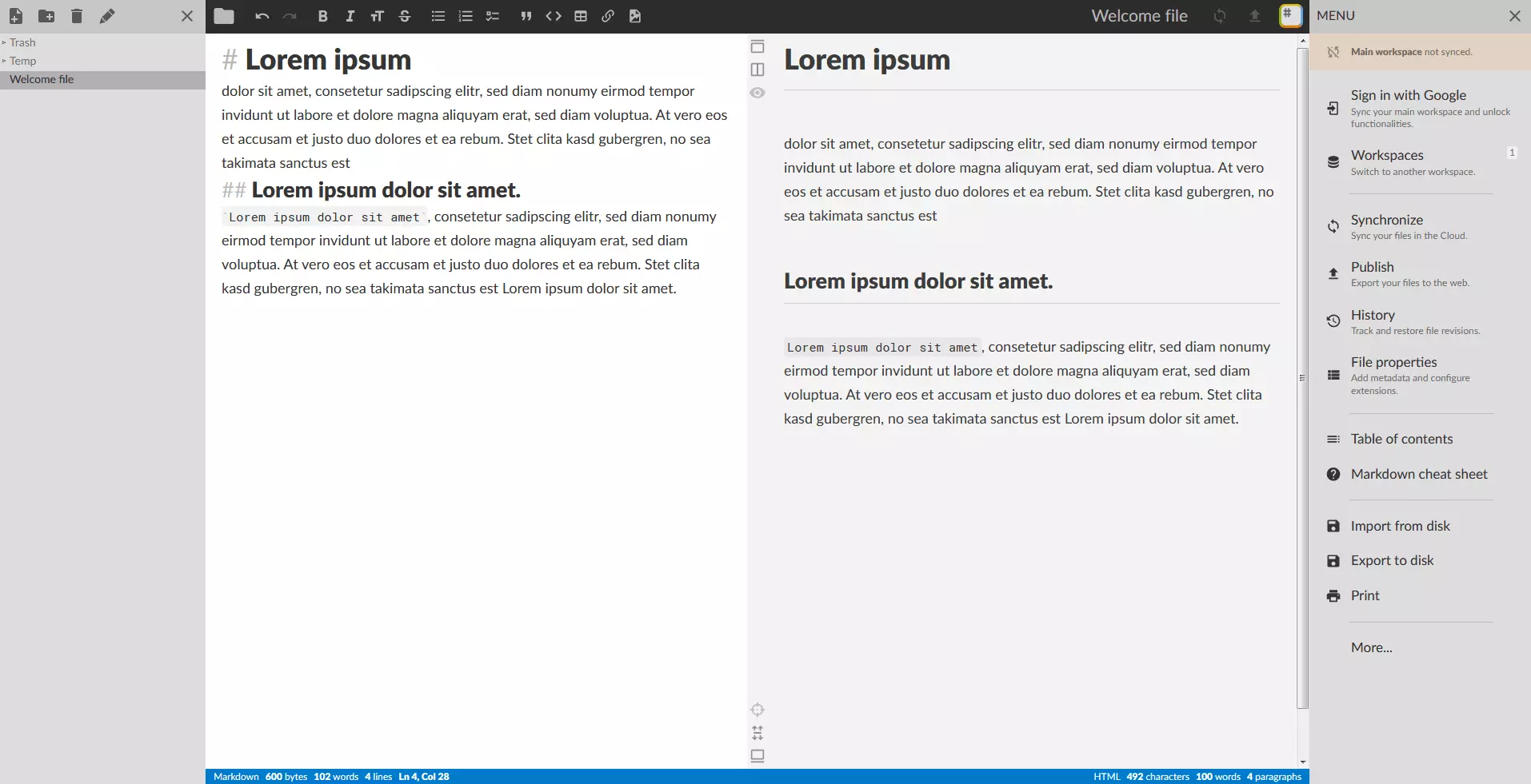 Éditeur Markdown en ligne StackEdit