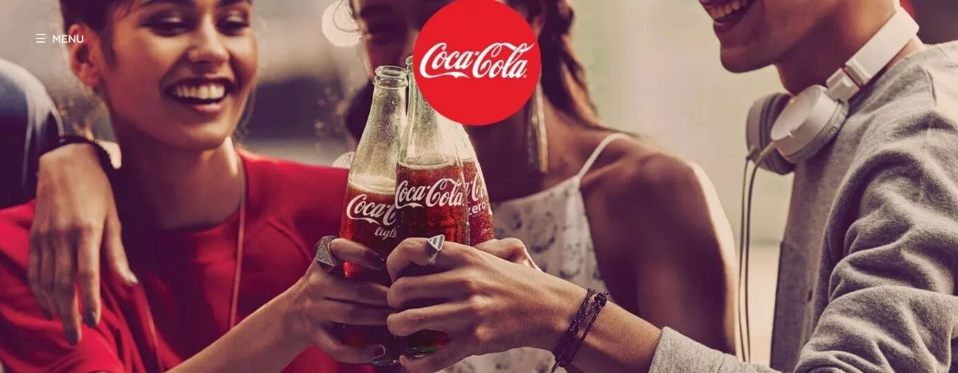 Page d’accueil de l’entreprise Coca-Cola