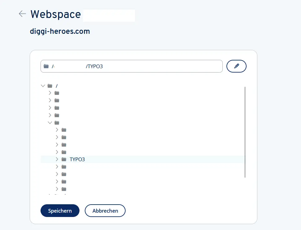 Explorateur de répertoire avec chemin d’accès à l’installation de TYPO3 Image: Explorateur de répertoire avec chemin d’accès à l’installation de TYPO3