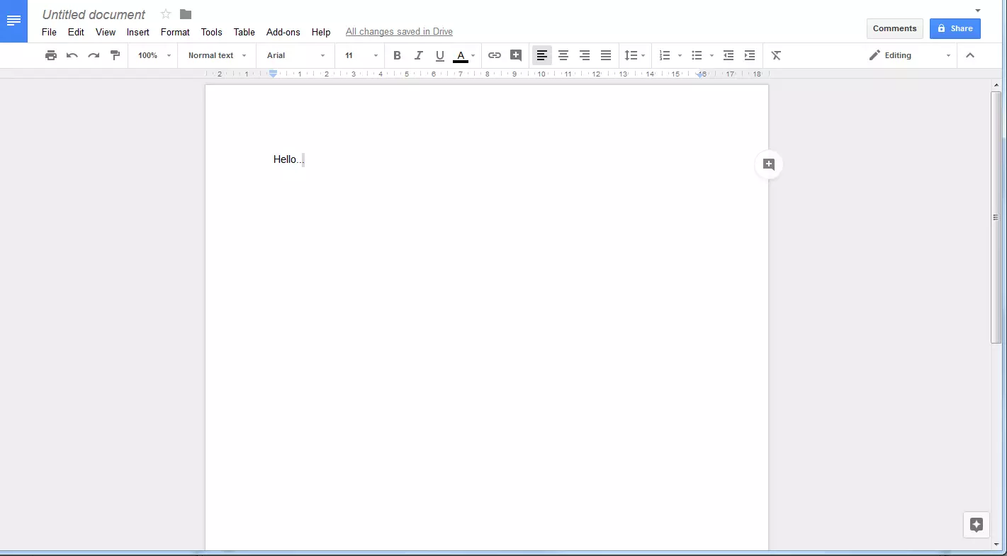 Image: capture d’écran de Google Docs