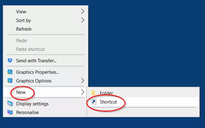 Image: Commande shutdown à l’aide d’un raccourci Windows