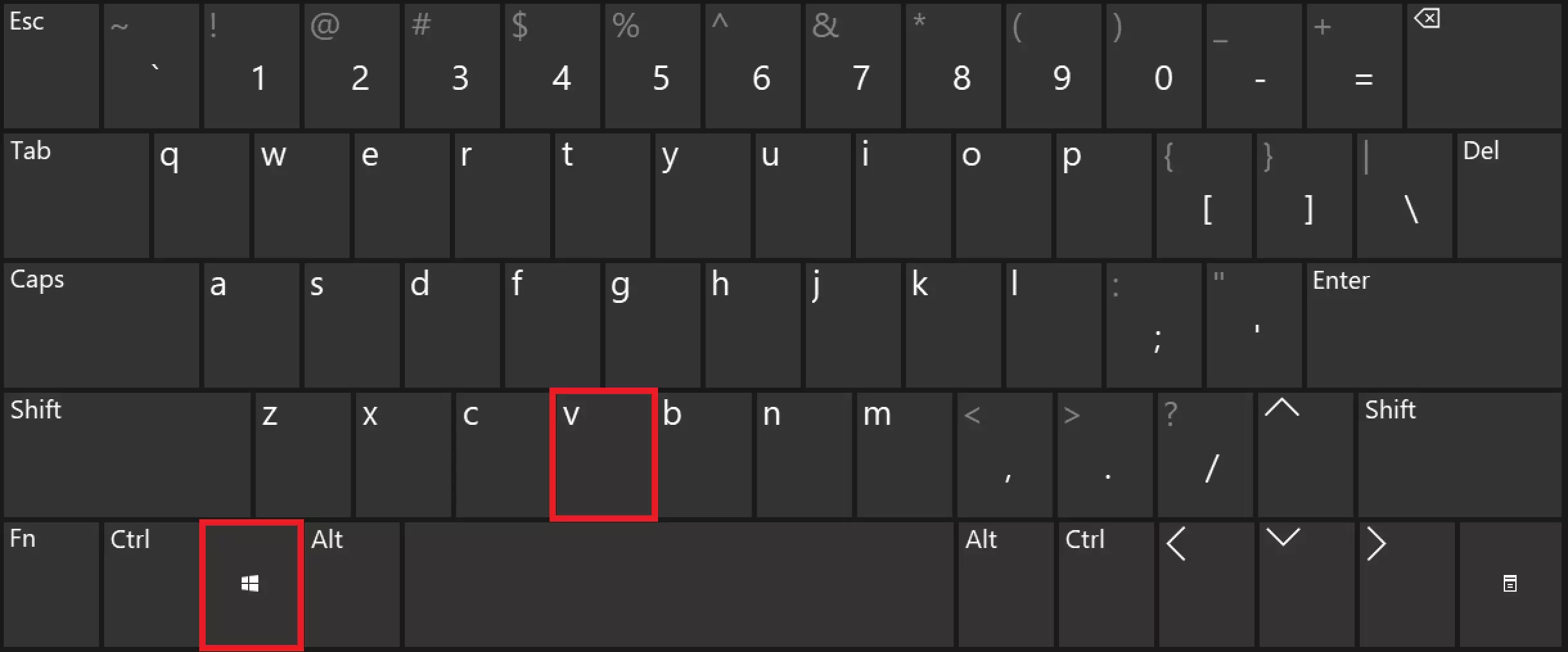 Image: Ouvrez le presse-papiers sur le clavier avec le raccourci Windows + V