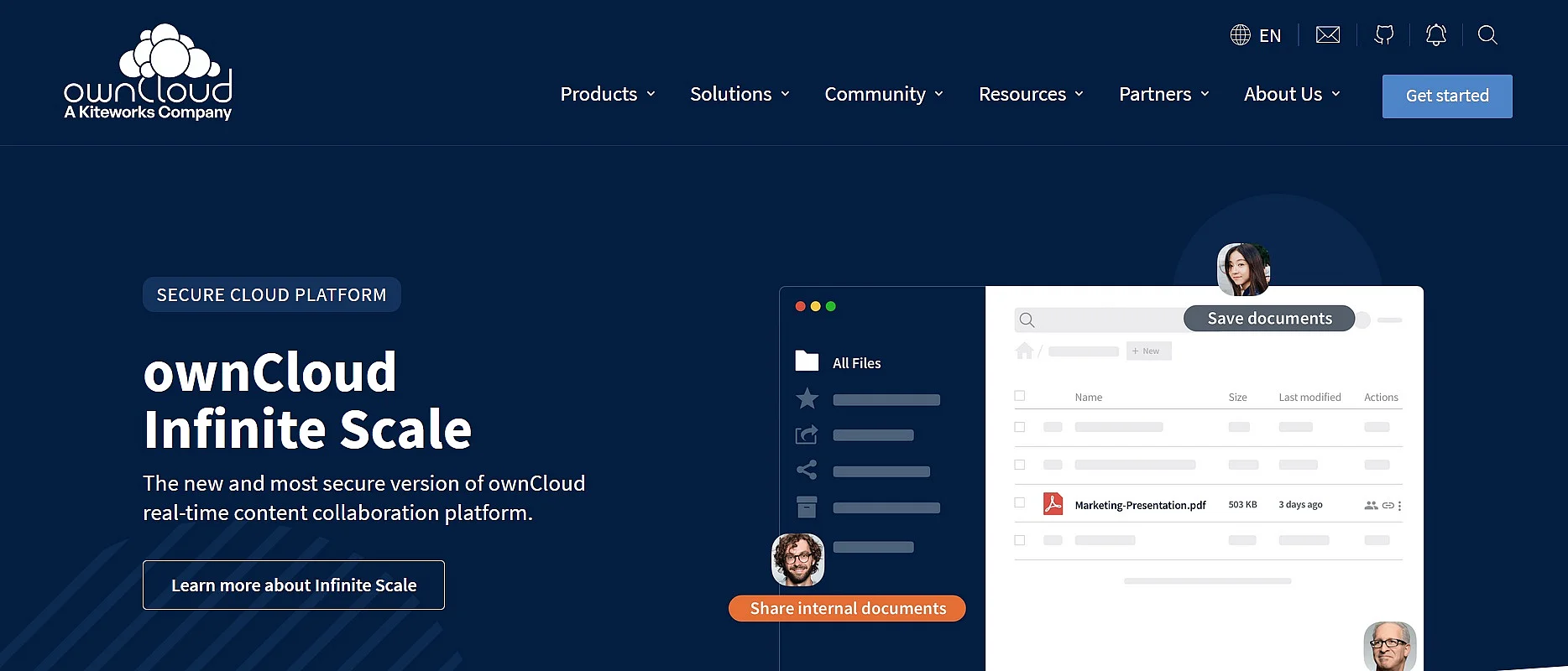 Image: Page d’accueil ownCloud