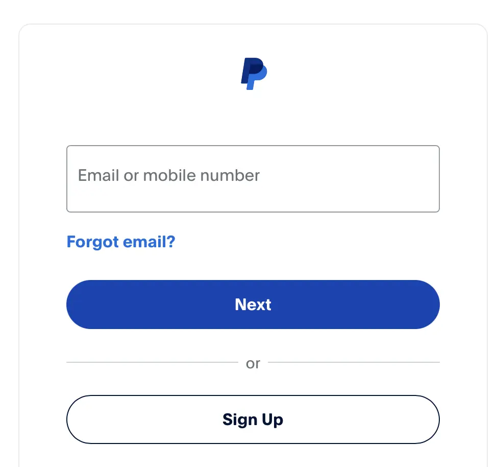 Image: PayPal : connexion