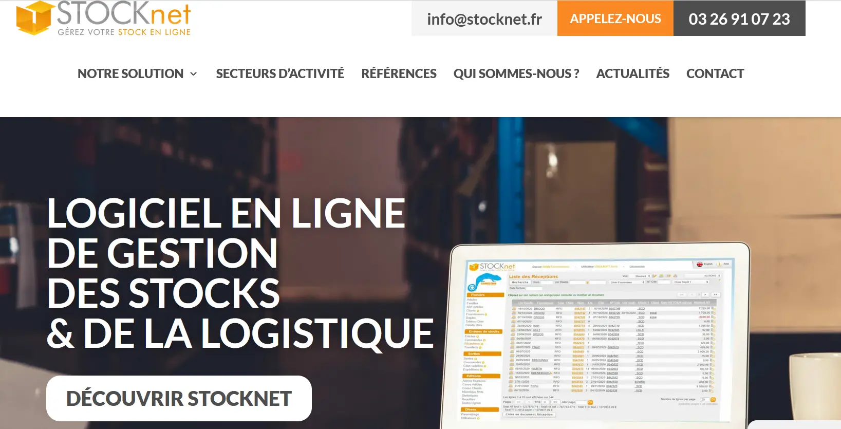 Logiciel de gestion de stock Stocknet Image: Logiciel de gestion de stock Stocknet