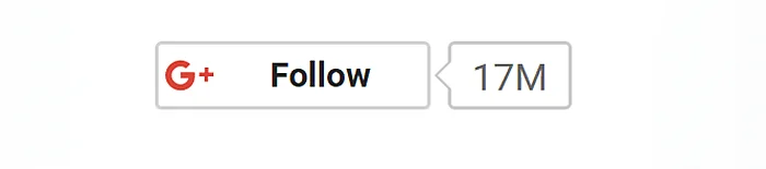 Le bouton Follow de Google+ Image: Le bouton Follow de Google+