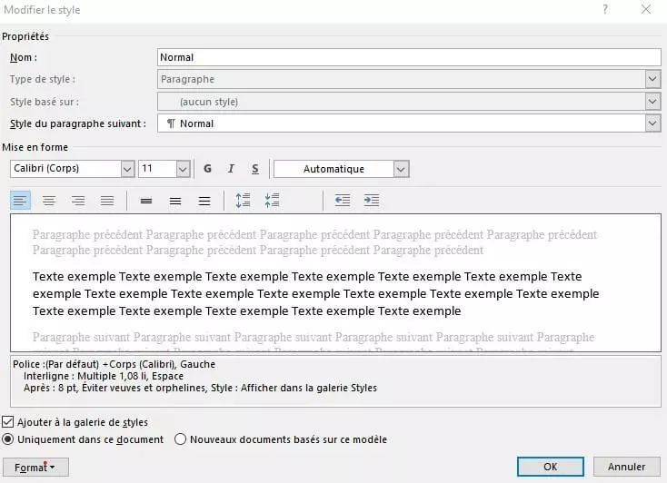 Image: Modifier le style