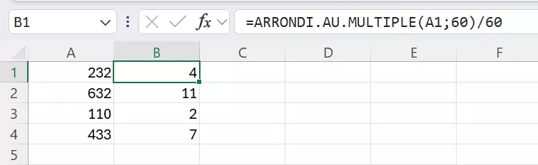 Excel : ARRONDI.AU.MULTIPLE Excel : ARRONDI.AU.MULTIPLE
