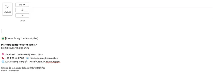 Image: Signature d&rsquo;email professionnelle : exemple de bonne pr&eacute;sentation