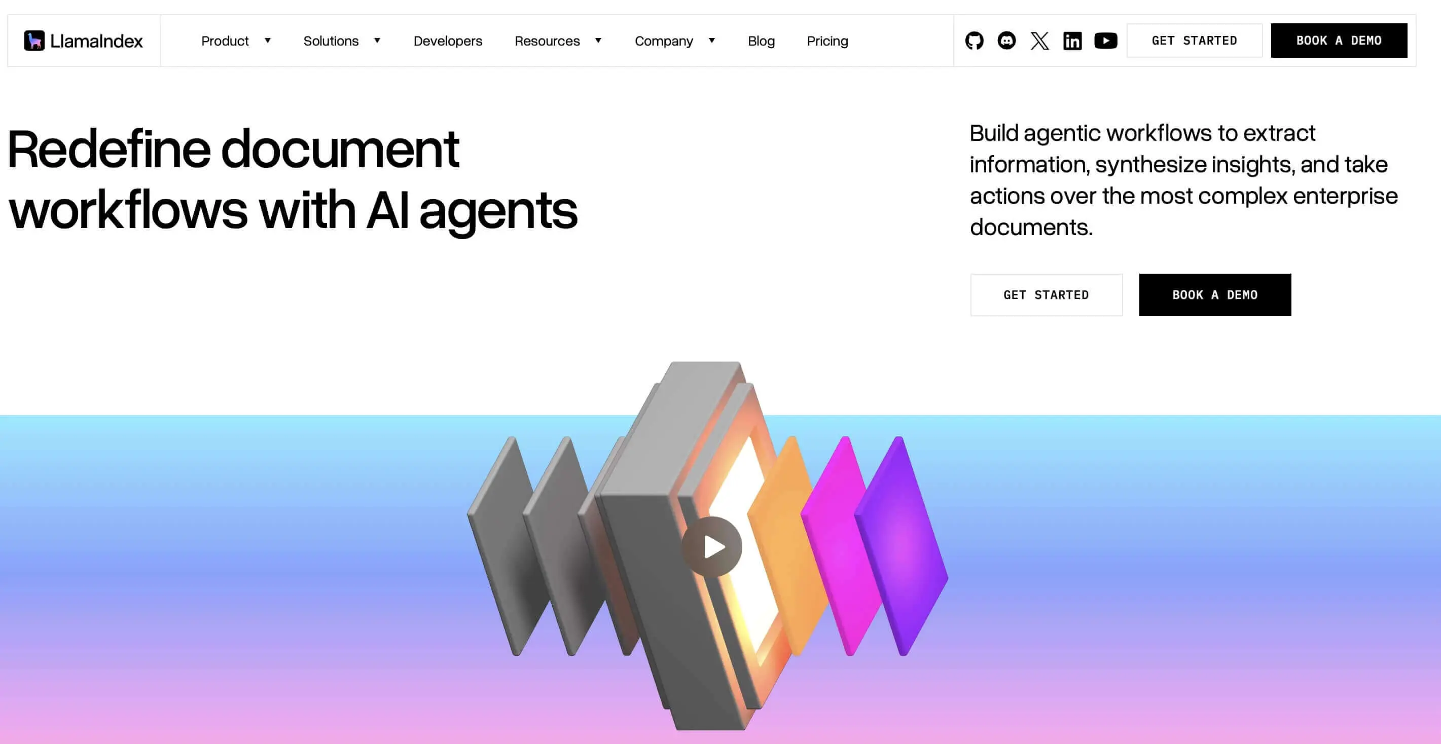Image: Capture d’écran du site Web de Llamaindex