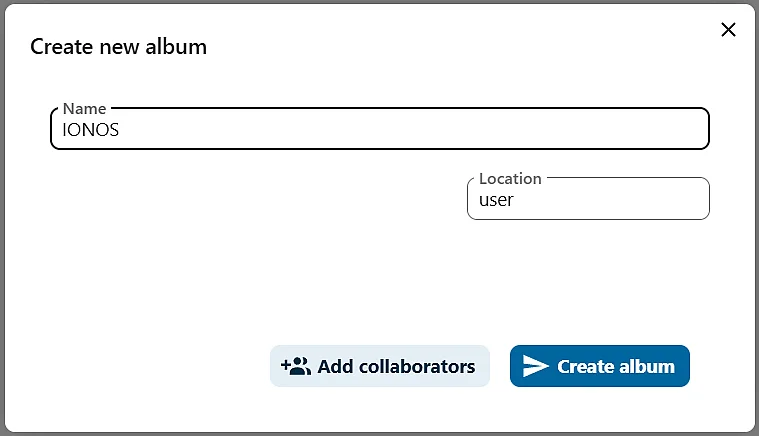 Image: Création d’un album dans Nextcloud Memories