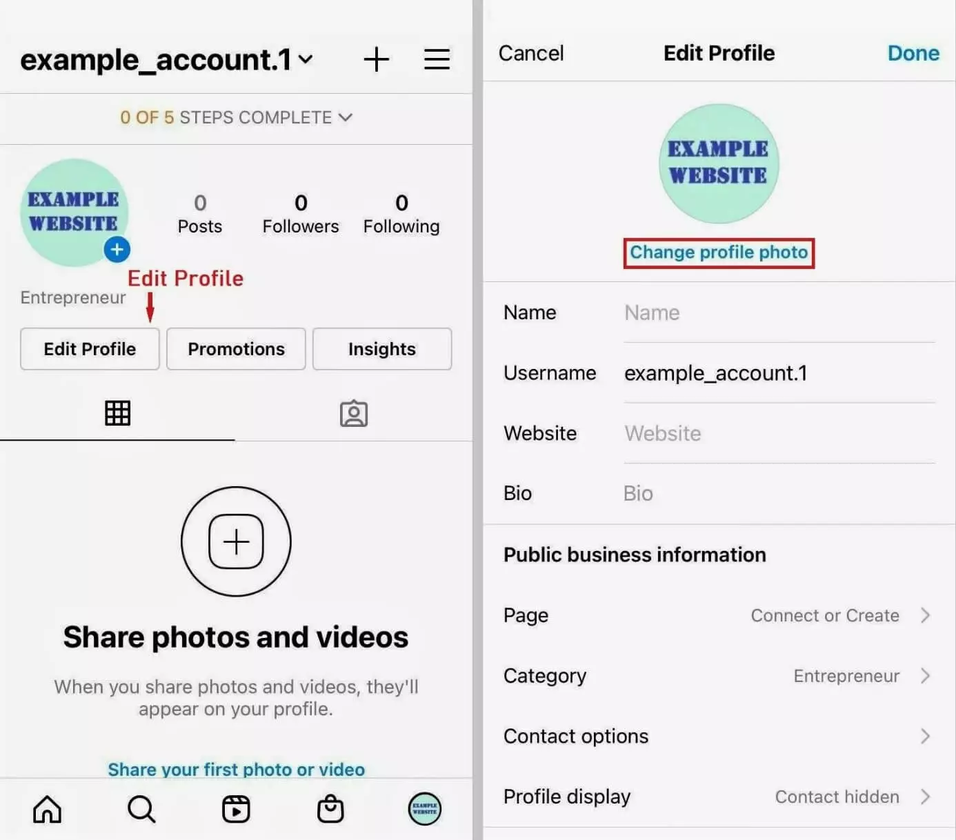 Image: Modifier une photo de profil sur un iPhone