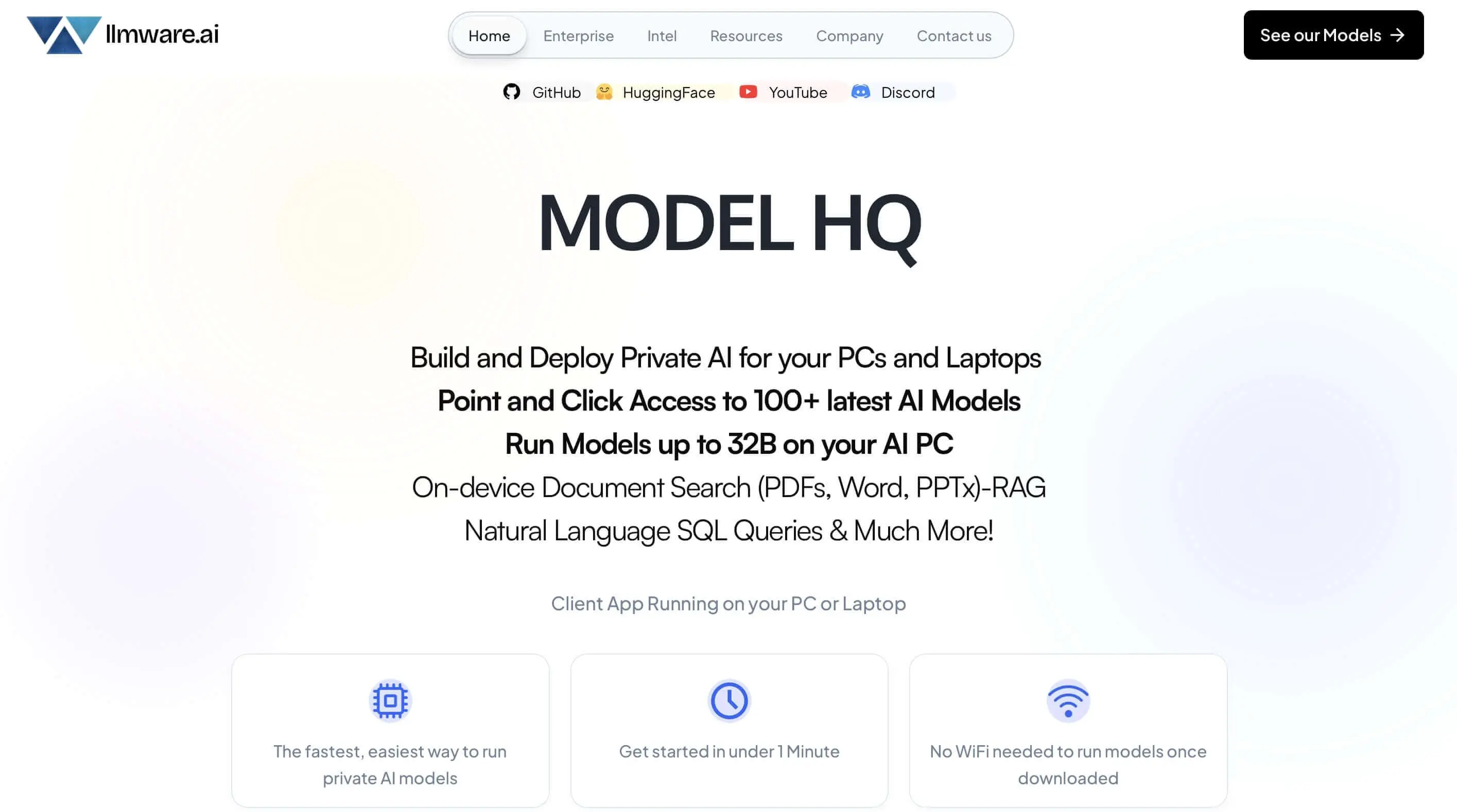 Image: Capture d’écran du site Web de LLMWare