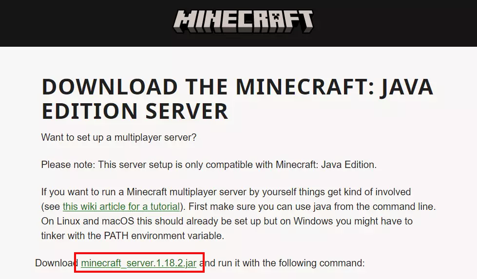 Capture d’écran de minecraft.net
