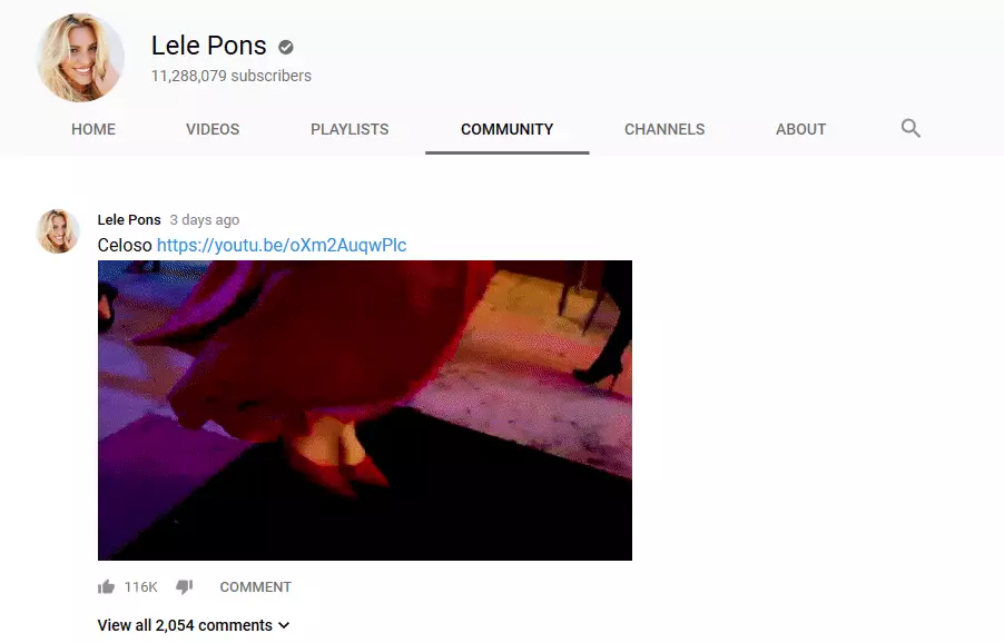 La fonction communautaire sur YouTube.