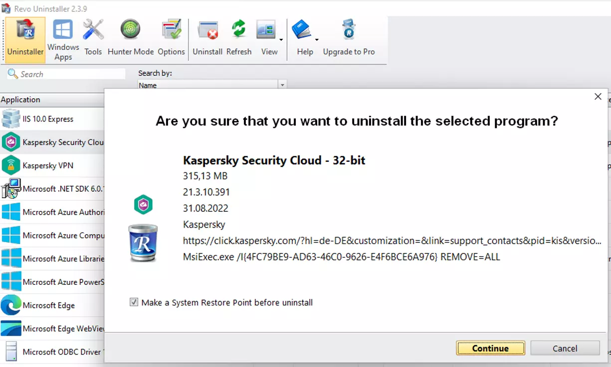 Capture d’écran de Revo Uninstaller Image: Capture d’écran de Revo Uninstaller