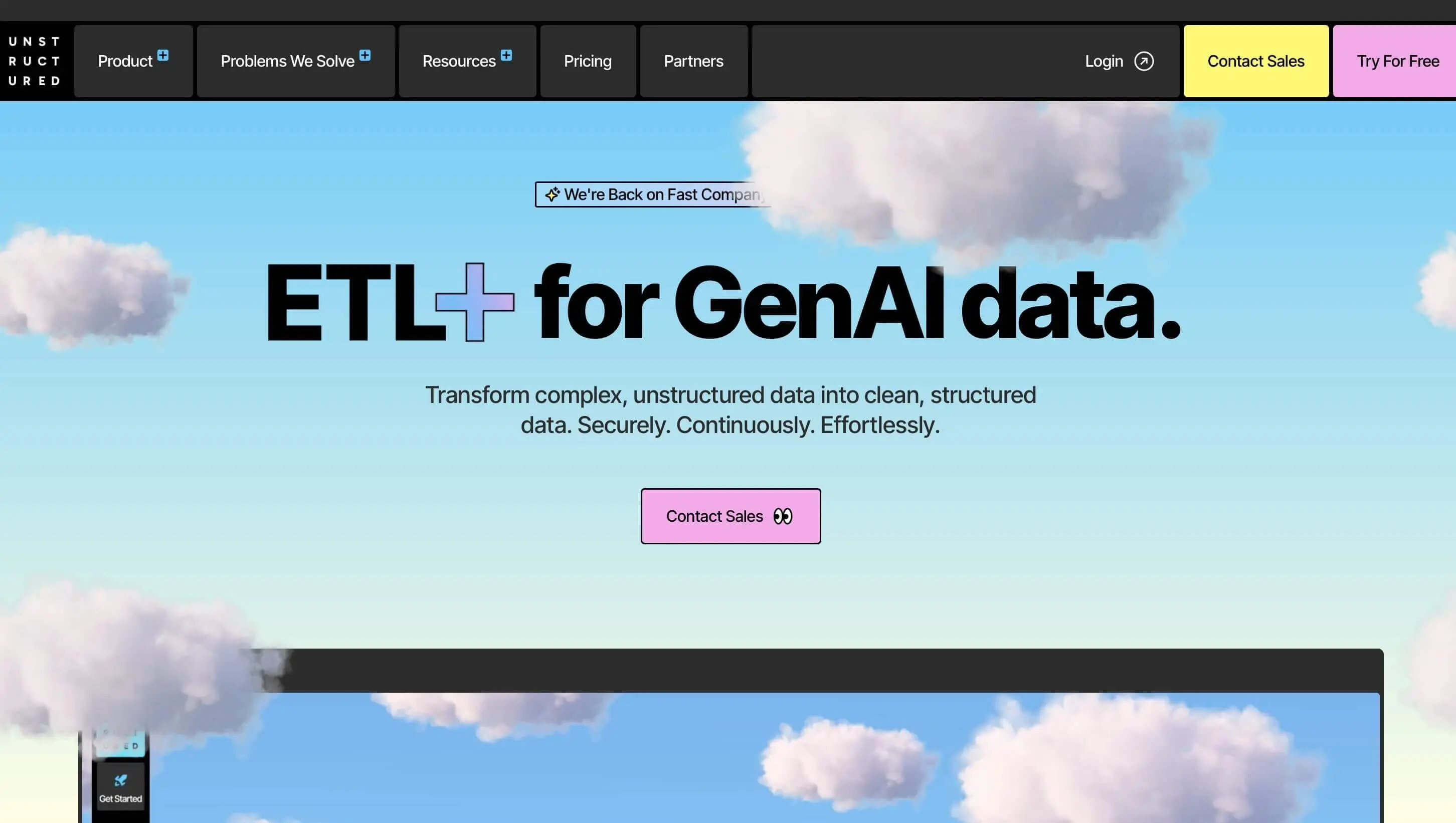 Image: Capture d’écran du site Web de Unstructured.io