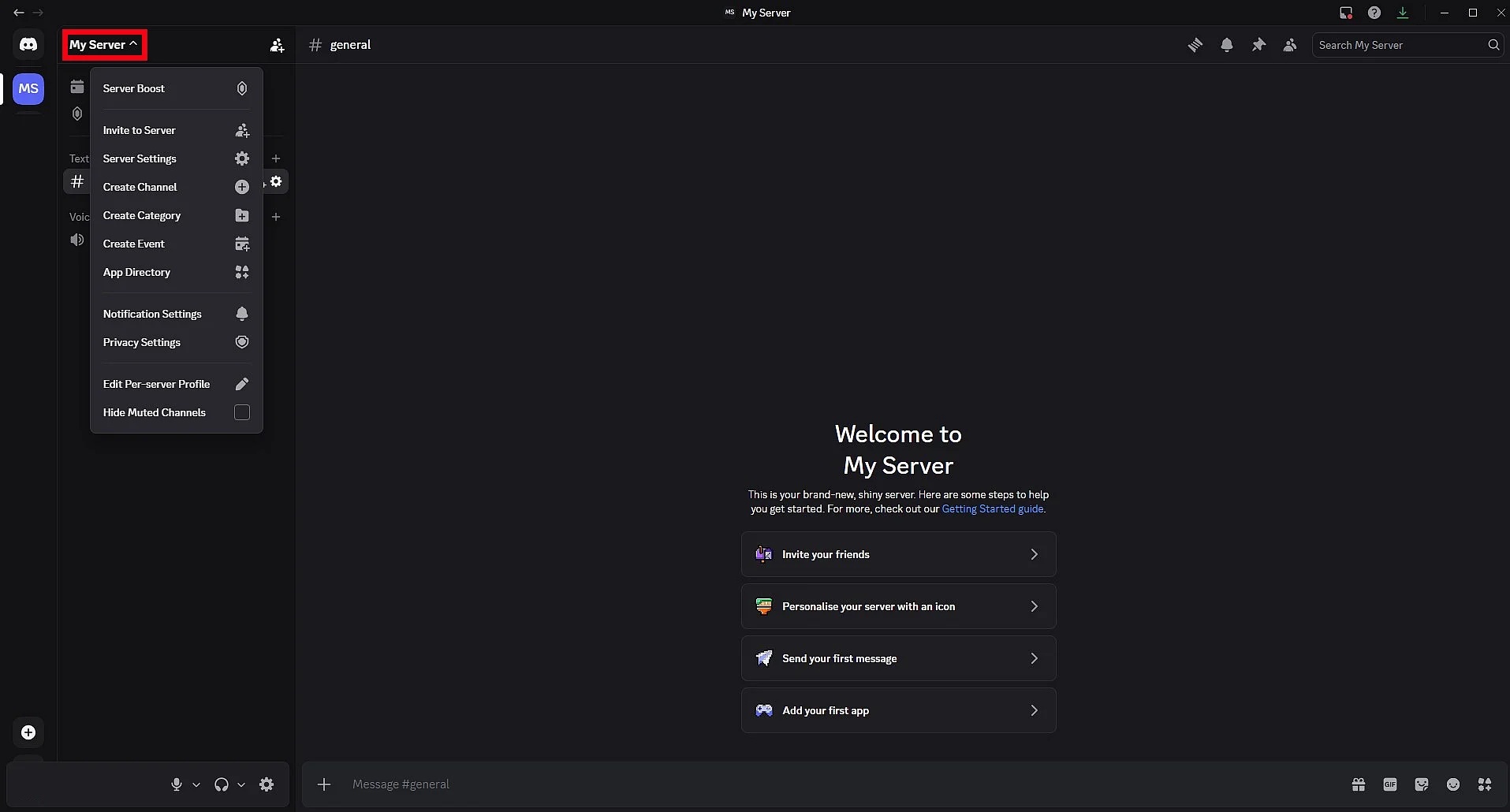 Image: Access server settings via right-click on the icon