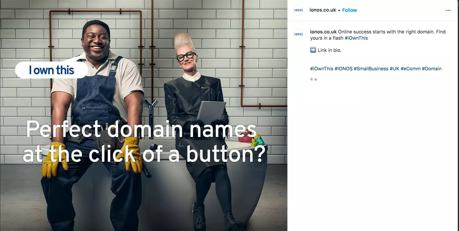 Capture d’écran d’une image Instagram avec fonction de partage