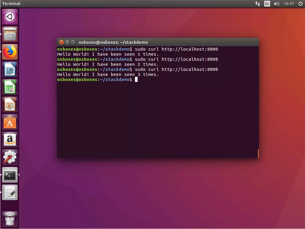 Image: La commande « curl » dans le terminal Ubuntu