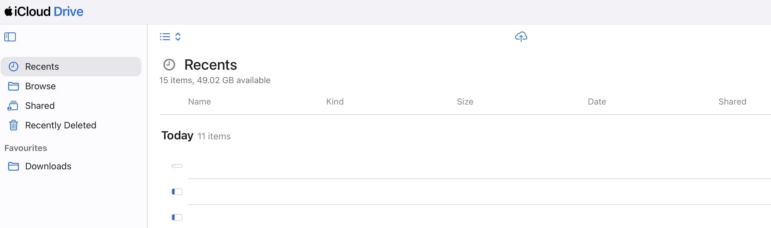 Image: iCloud Drive : interface utilisateur de l’application Web