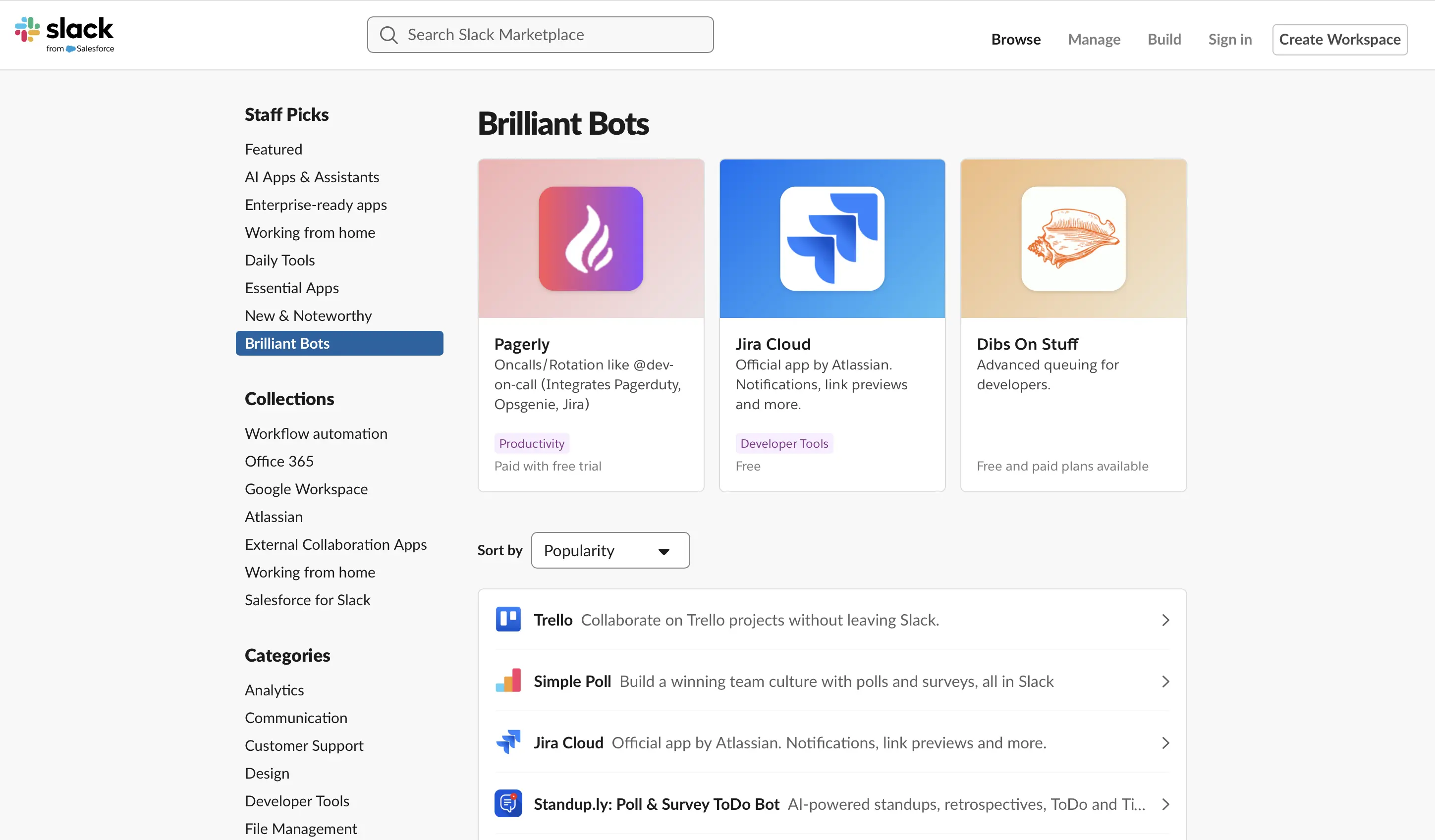 Capture d’écran de différents bots d’application Slack Image: Capture d’écran de différents bots d’application Slack