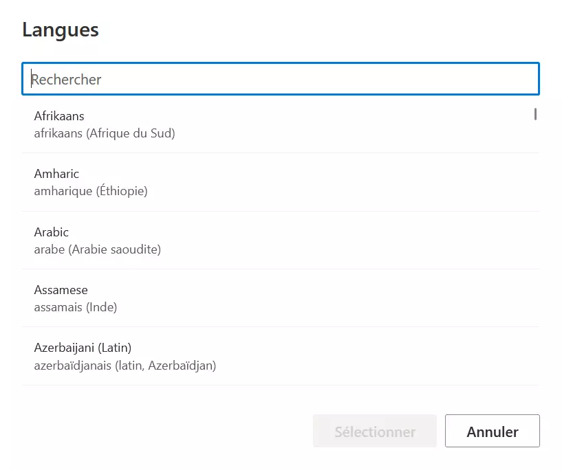 Sélectionner une langue d’affichage dans OneDrive Sélectionner une langue d’affichage dans OneDrive