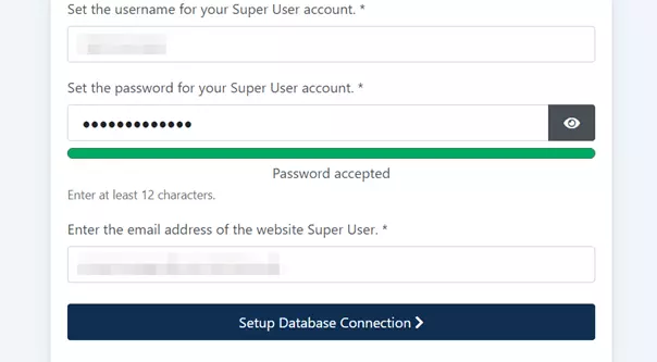Image: Installer Joomla : « Configurer les données d’accès »