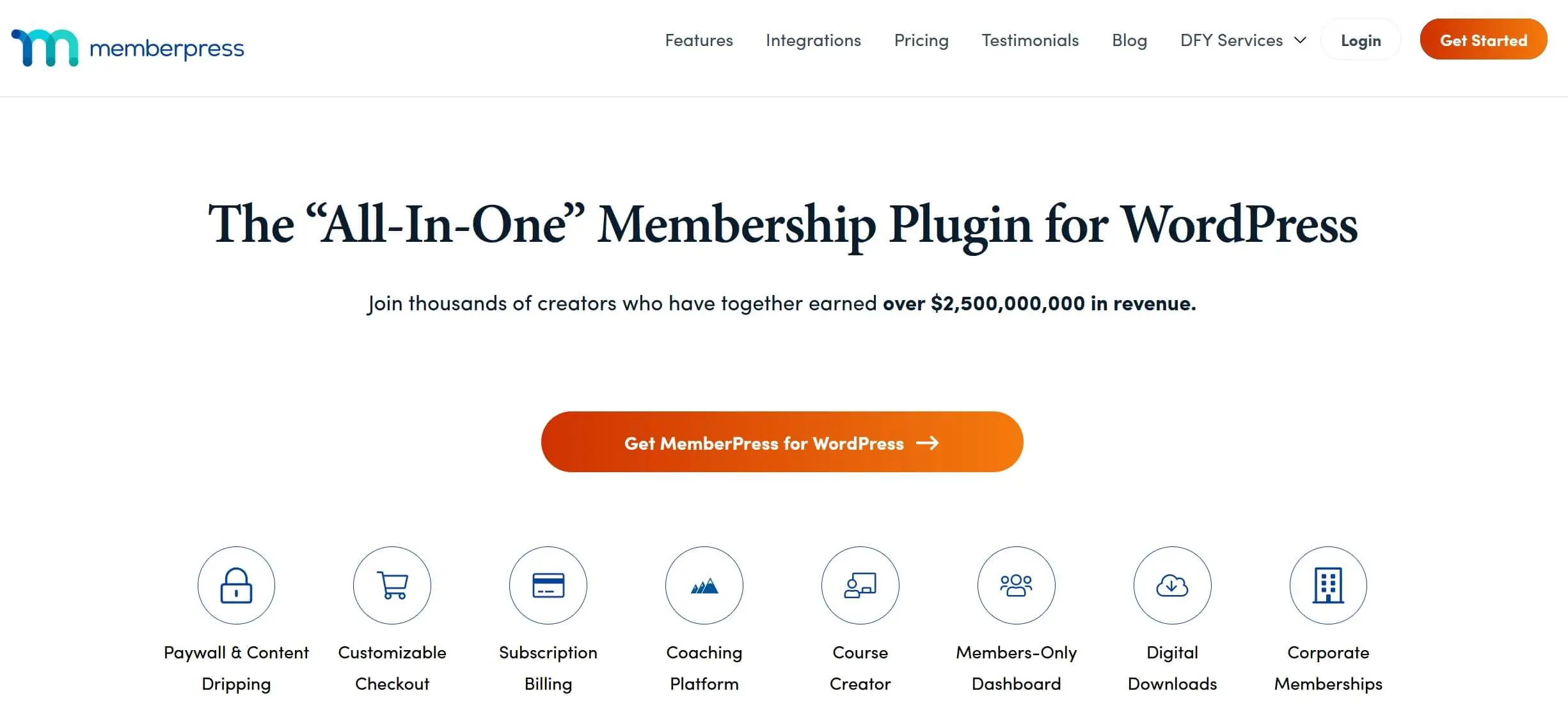 Image: Capture d&rsquo;&eacute;cran du site Web du plugin WordPress MemberPress