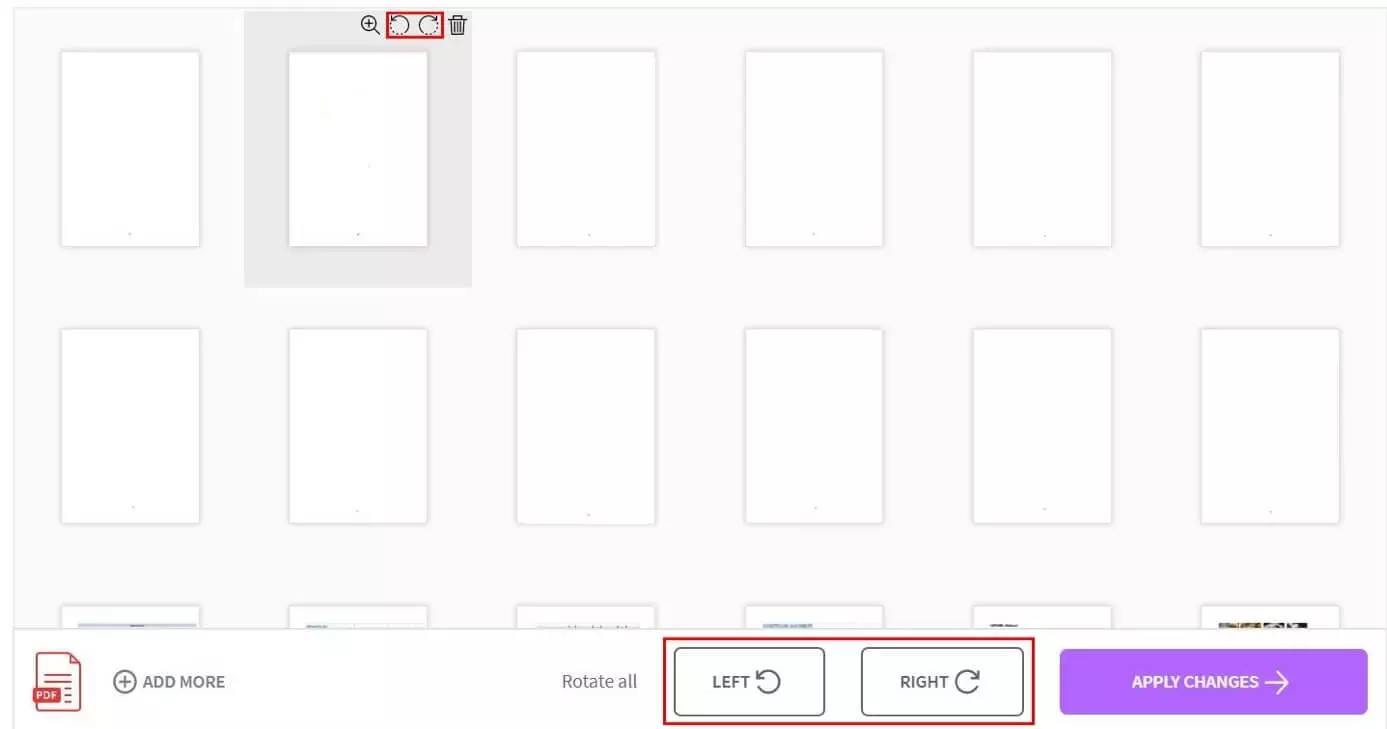 Image: SmallPDF : pivoter et enregistrer un PDF