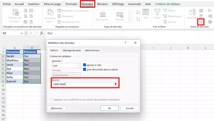 Option de sélection pour agrandir des listes déroulantes Excel à l’aide de la validation des données Option de sélection pour agrandir des listes déroulantes Excel à l’aide de la validation des données
